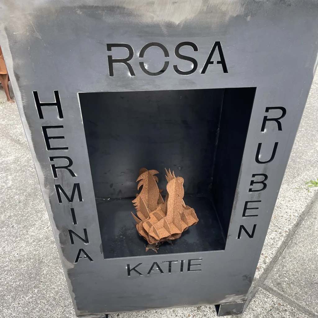 Gepersonaliseerde tuinhaard oplevering
