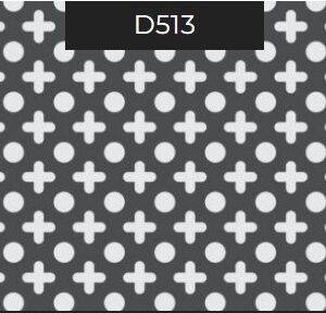 Perf. Staal 2000x1000x1 D513 klein Klaverblad met gat  #